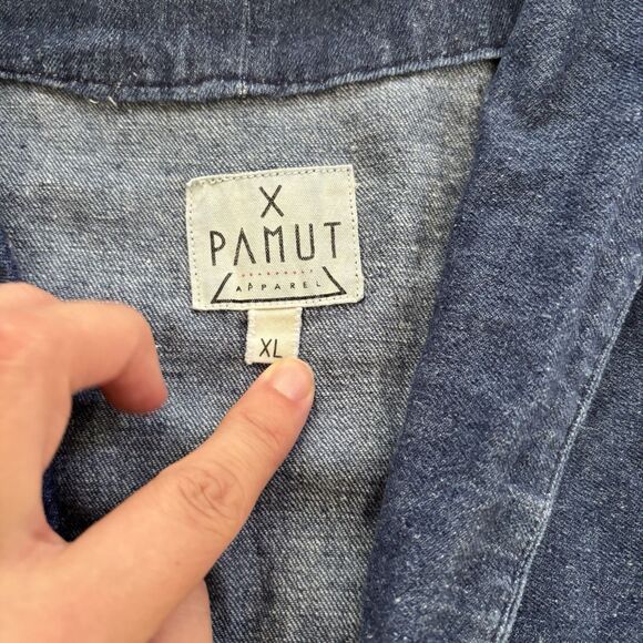 Pamut Cardigan Womens Size XL Denim Hemp Cotton Blue Boho - Picture 2 of 7